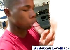 Black dude eats white cock