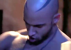 Muscle bear bound with facial cum