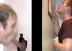 Curly gay blowing straight amateur dude