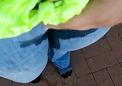 Pissing my Panties - Right outside my Front door
