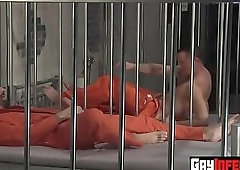 Inmates enjoy hardcore fistfuck session in the prison