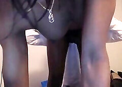 Ebony shemale ass eaten and drilled