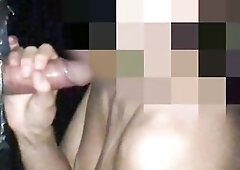 Pretty honey with large tits and tan lines is rubbing a stranger's jock throughout a gloryhole