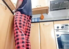 Kitchen Surprise: Screwing a Constricted Butt Toy with My Large Schlong - Groans and Cum Inside - Hotsportfitboy