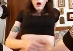 Wonderful White Shegirl Cumpilation