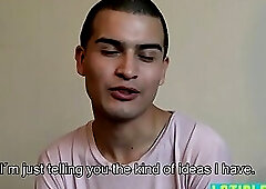 Horny latino is convinced reaming twinks hole bareback