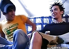 Two eighteen friends jerking off cocks