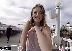 Adventurous Teen Plays With Wet Pussy In Public Park Under Her Cute Sundress