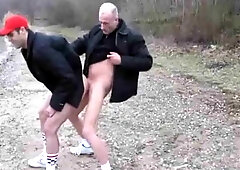 Daddy and Younger Dude fucking Outdoors 4