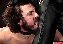 Derek Kage teases Vander Pulaski by slapping his dick and balls