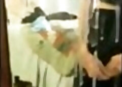 Shemale Amateur Unloads on Mirror