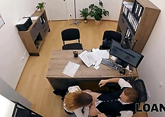 Loan4k. she got her loan after a proper blow-job and hardcore on the office table