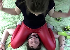 Spitting Girls Human Ashtray Chest Sitting Femdom Young Amazon Boot Fetish