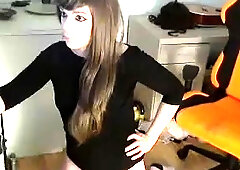 Solo ladyboy masturbation