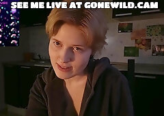 Light-haired Taunts Hooters in Kitchen