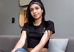 Curvy Latin chick With Overweight Butt Rides American BWC Hard In POV Casting