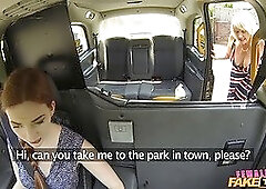 Amy Goodhead & Zara Durose go wild with MILF babe in Fake Taxi - Hot Lesbian Action!