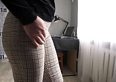Hot Сolleague In Office Pants Shows Off Perfect Butt