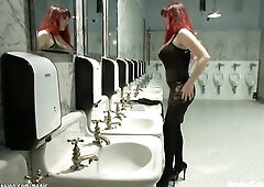 Giant titties redhead mother I'd like to fuck femdom Mz Berlin is fastened up in public latrine and drilled by large schlong Mr Pete then in extr