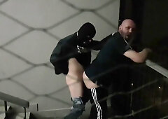 Extreme Public Sex - Skinhead Fucked Me Bareback With A Fat Dick In The Entrance