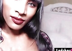 Brown skinned Thai ladyboy masseuse chick showing us what a full service looks like in her parlor