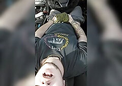 Recent Trans Chap Boy Groaning ASMR (Car Cum)