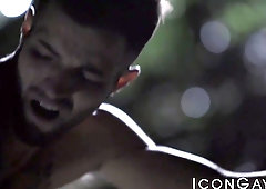 ICON QUEER - Hard-On thirsty Casey Everett drilled no condom after outdoor FELLATIO