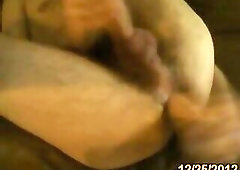 Danish Boy - big dildo in my hairy boy cunt