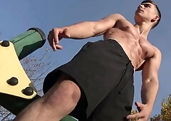 East Boys: Athletic Emilion Reynolds bends over outdoors