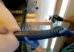 Fisting, huge dildo, 2x2