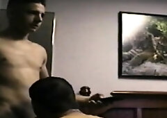 Vintage horny jock hard sucking dick