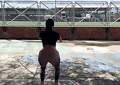 I saw this wench in the park in Cucuta Chapinero and I truly wanted to meet her. I said her I was a fitness tutor and convinced her to teach that bigg