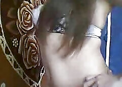 Flat chested tranny pleasures her giant fuck stick on webcam