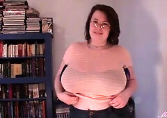 Biggest boob tit drop sheer shirt