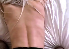Blonde Chikita shows off her big boobs and bush