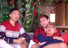 Asian Husbands Couple Fuck Outdoors By The Campfire - Tyler Wu