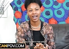 This BLACK AMATEUR turned her casting into an outdoor SNATCH BLASTING session... I railed her constricted snatch hard and unfathomable in public until