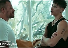 Hitchhiker Cyrus Stark gets picked up and drilled by a creepy muscle wolf