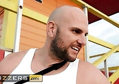 BRAZZERS - Lifeguards MacKenzie Mace & Kylie Rocket Convince Their Co-worker JMac To Screw 'em The one and the other