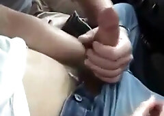 zBuddy licking up my cum in the car 8