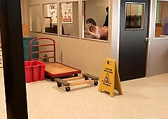 Cuckold Jerks Off And See His Cutie Getting Pounded Hard And Creampied By His Boss