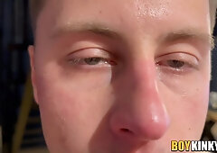 Adorable twink Jake Worthy spit roasted exactly how he craves