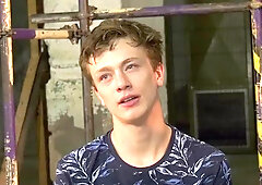 Bound boy is tied up, waxed, and made to cum