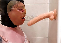 Pinkys Deepthroat Dildo Training Workout