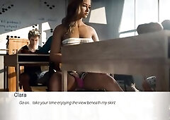 Married Woman And a College Professor Is Teasing The Students During Class