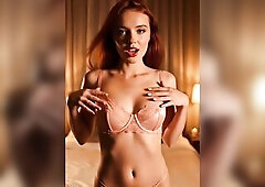 Flirty redhead 1st rencounter - AI generated