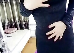 Korean hot camgirl in pantyhose masturbates with toy