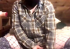cozy fall thicc femboy cums on her socks