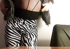 Zebra Butt Floozy Sissy Twerking For Mastix