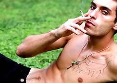 Dillon Rossi enjoys breathplay during hot fleshlight sex